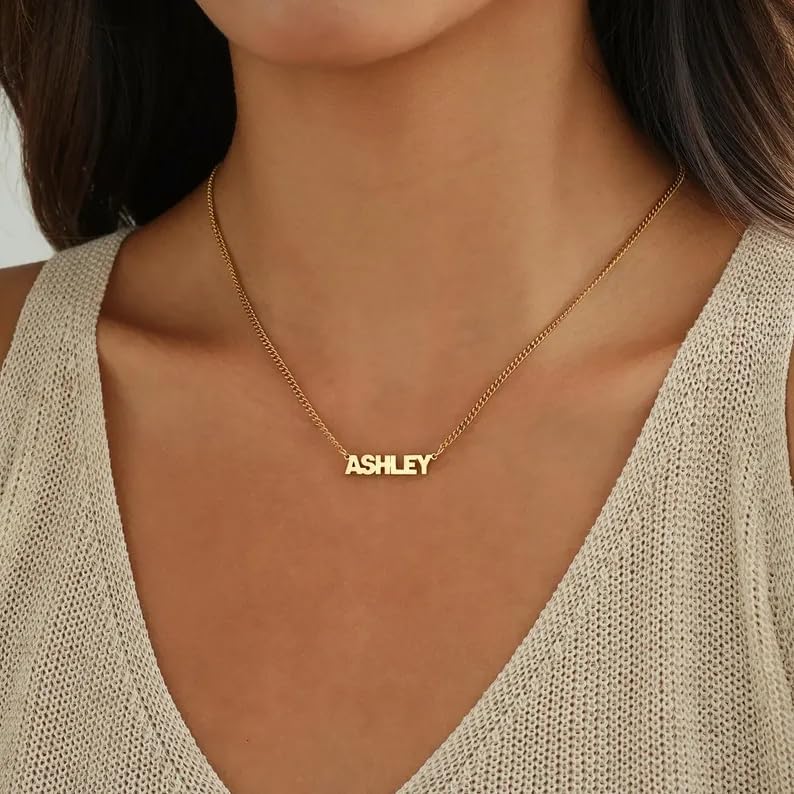 EVER2000 Custom Tiny Name Necklace Personalized Dainty Name Plate Necklaces for Women Personalized Birthday Christmas Jewelry Gifts - Image 4