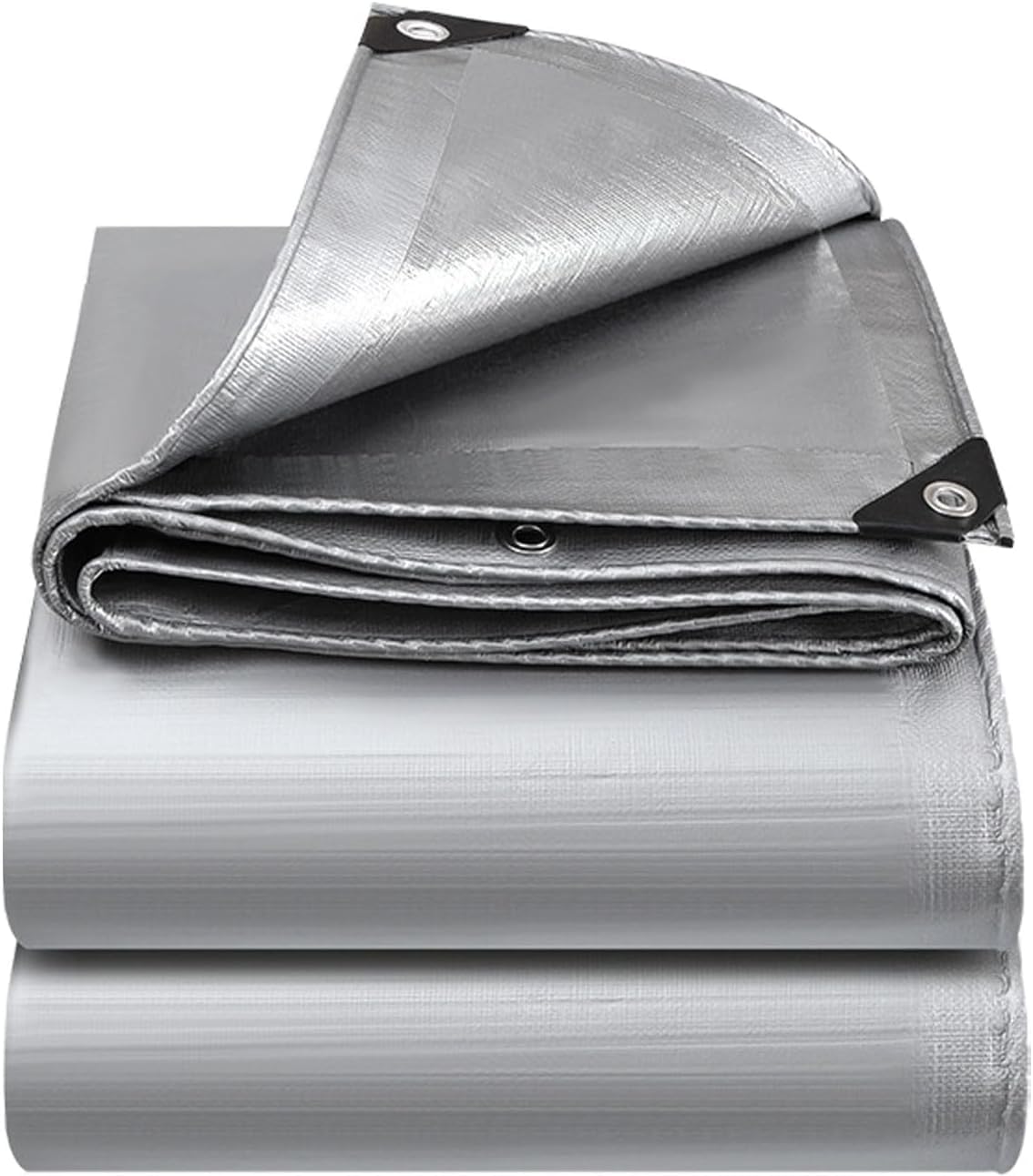 Tarpaulin Waterproof Heavy Duty 130GSM๏ผ4 x 4m โ PE Tarp Sheet with Reinforced Metal Eyelets, UV & Tear Resistant, โ Multipurpose Outdoor Cover for Garden Furniture, Camping, Ground Sheet,Car,Pool ๏ปฟ