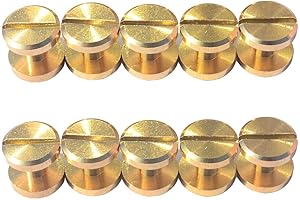 Brass Chicago Screws for Leather, 50 Pairs