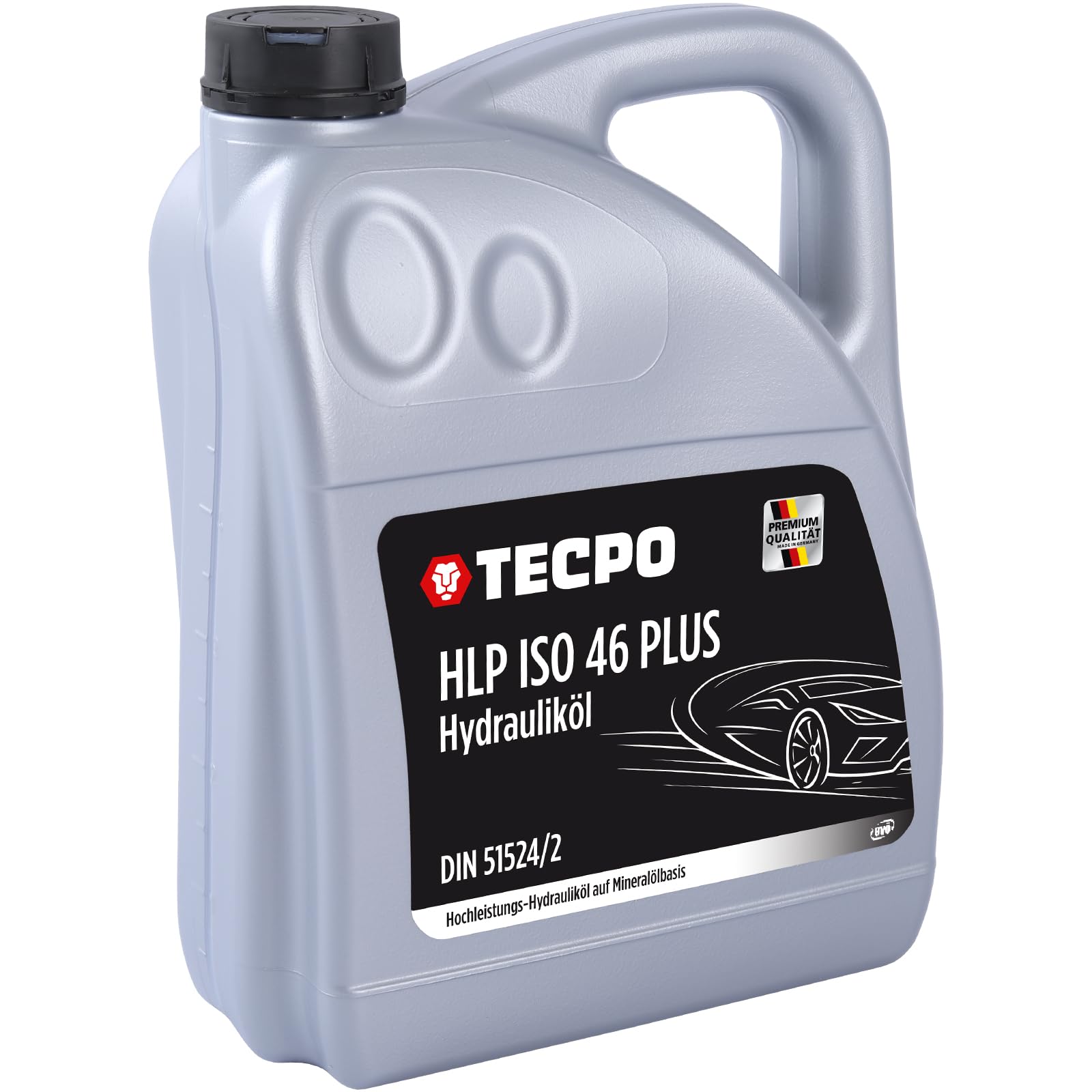 TECPO Hydrauliköl 5 Liter HLP 46 ISO VG Viskosität Hydraulikoel Hydraulikflüssigkeit Hydraulikfluid für Hochleitung Hochdruck
