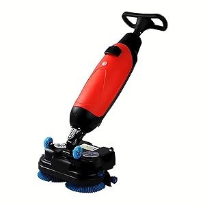 Pulidora y Abrillantadora de Suelos Multifuncional, Fregadora Ligera, Cepillo Rotativo 360°, Fregadora de Suelos Comercial, Limpieza Profesional y Alta Eficiencia para Oficinas Red