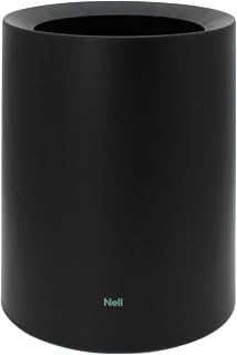 Nell Cubo de basura para oficina de 12 litros, color negro mate, ideal para oficina, cocina y salón, elegante y versátil, plástico duradero, elegante y práctico (negro, 12 l sin tapa)