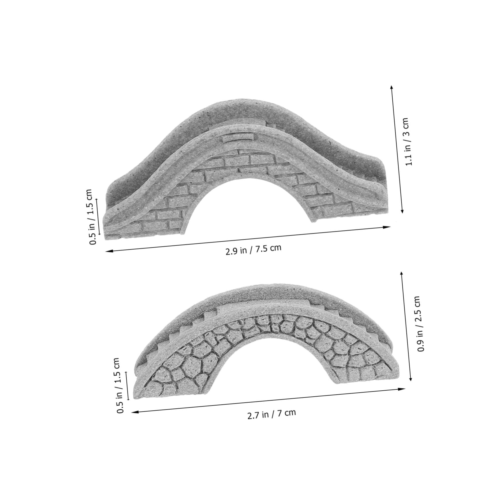Kisangel Lot De 5 Ponts Décoratifs pour Aquarium De Jardin Aménagement Paysager Robuste Et Élégant 2 Pièces X 5