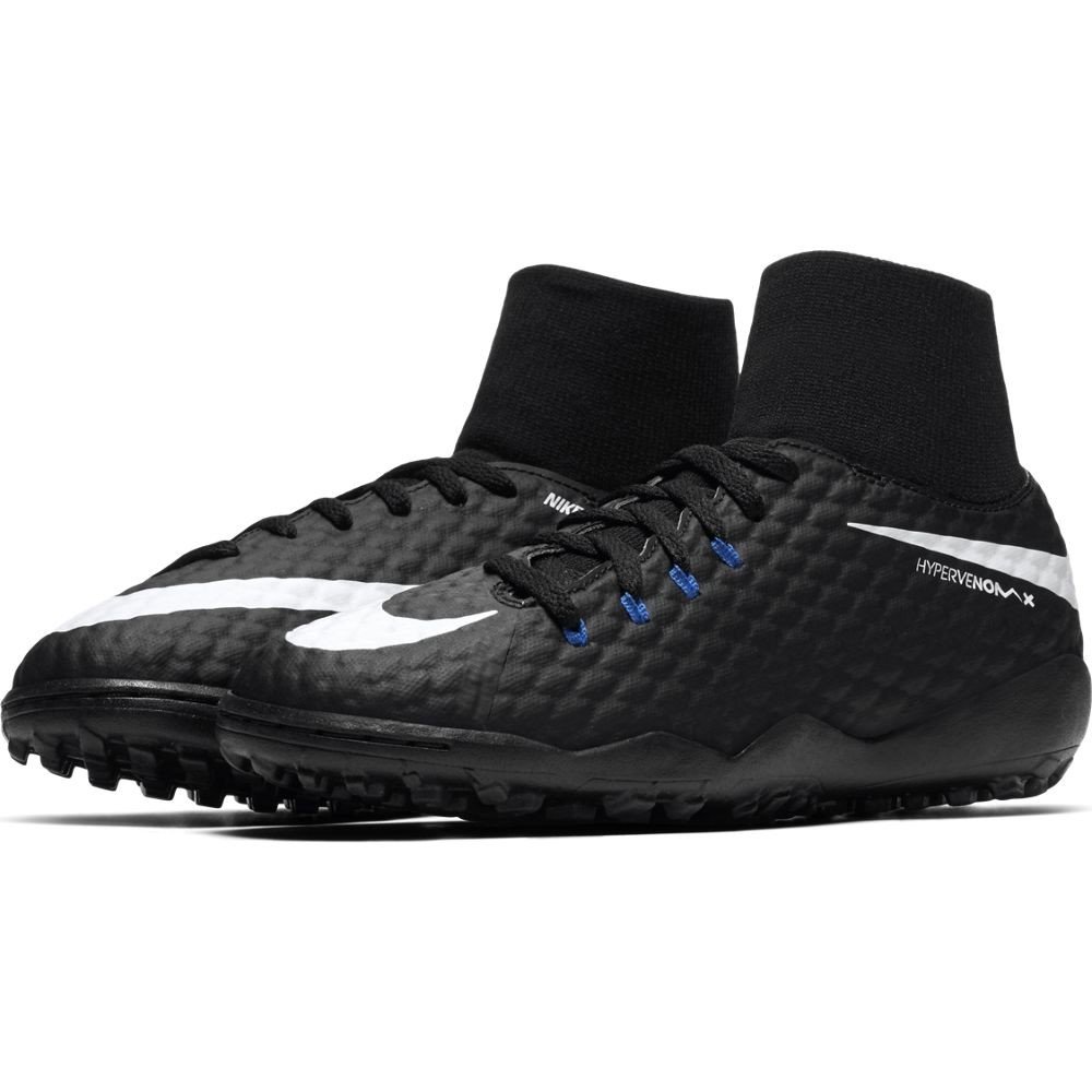 NIKE JR Hypervenomx Phelon 3 DF TF - Zapatillas de fútbol Sala, Unisex Infantil