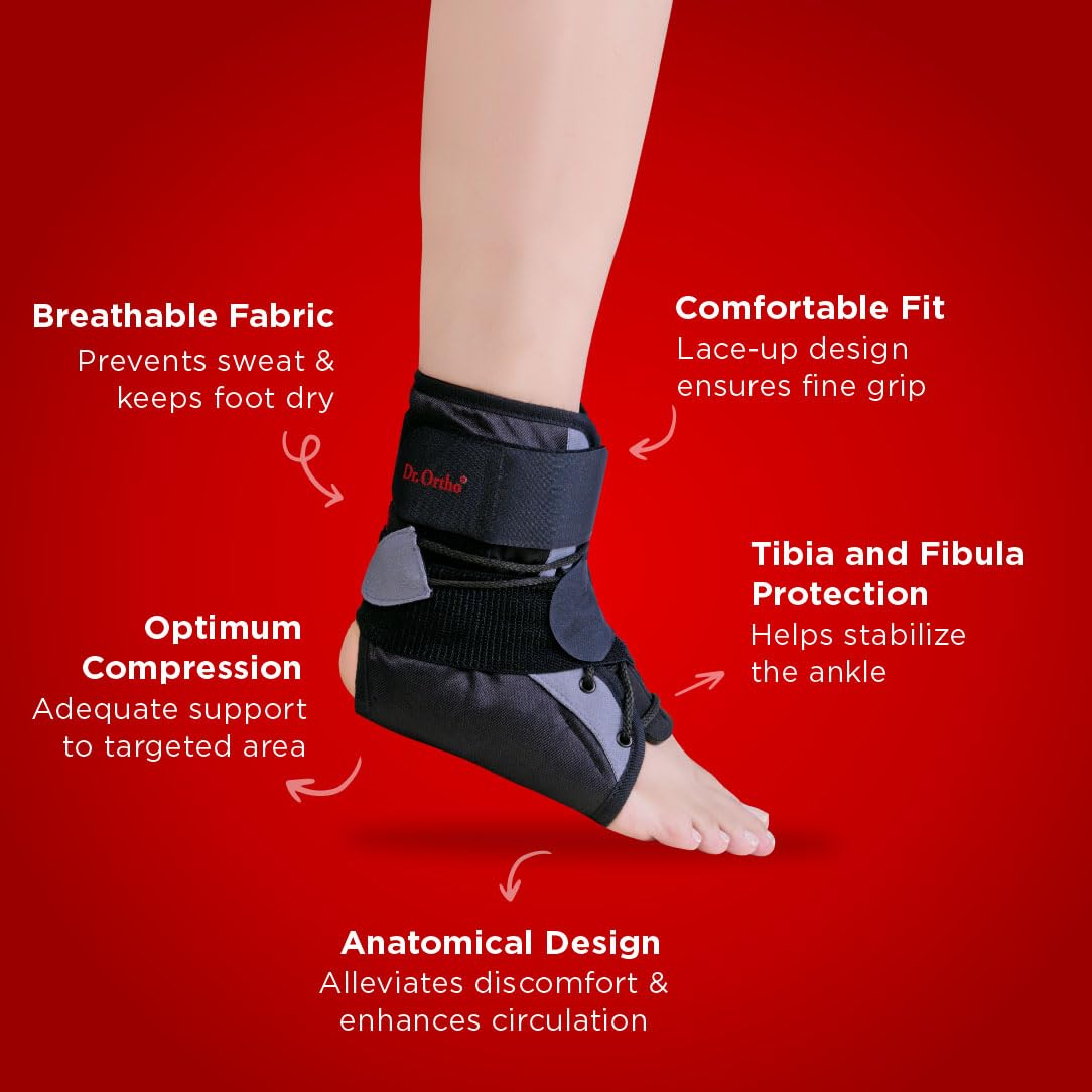 Dr.Ortho Ankle Brace Lace Up with Adjustable Strap - Image 5 thumbnail