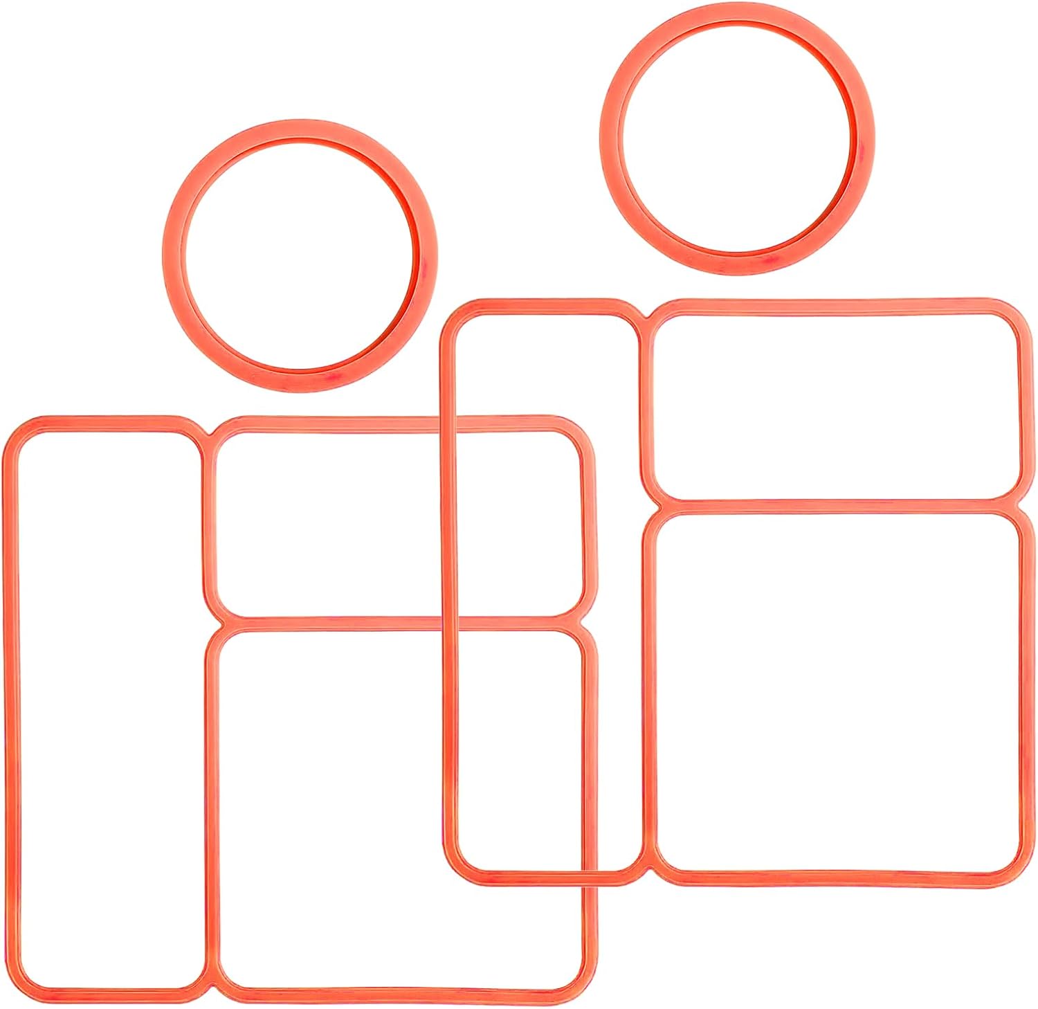 4 Pack Lid Seal Gasket for Omiebox,Lunch Box Accessories for Omiebox,Made from Food-Safe Silicone Rubber,Ensures Leak-Proof Freshness(Orange)