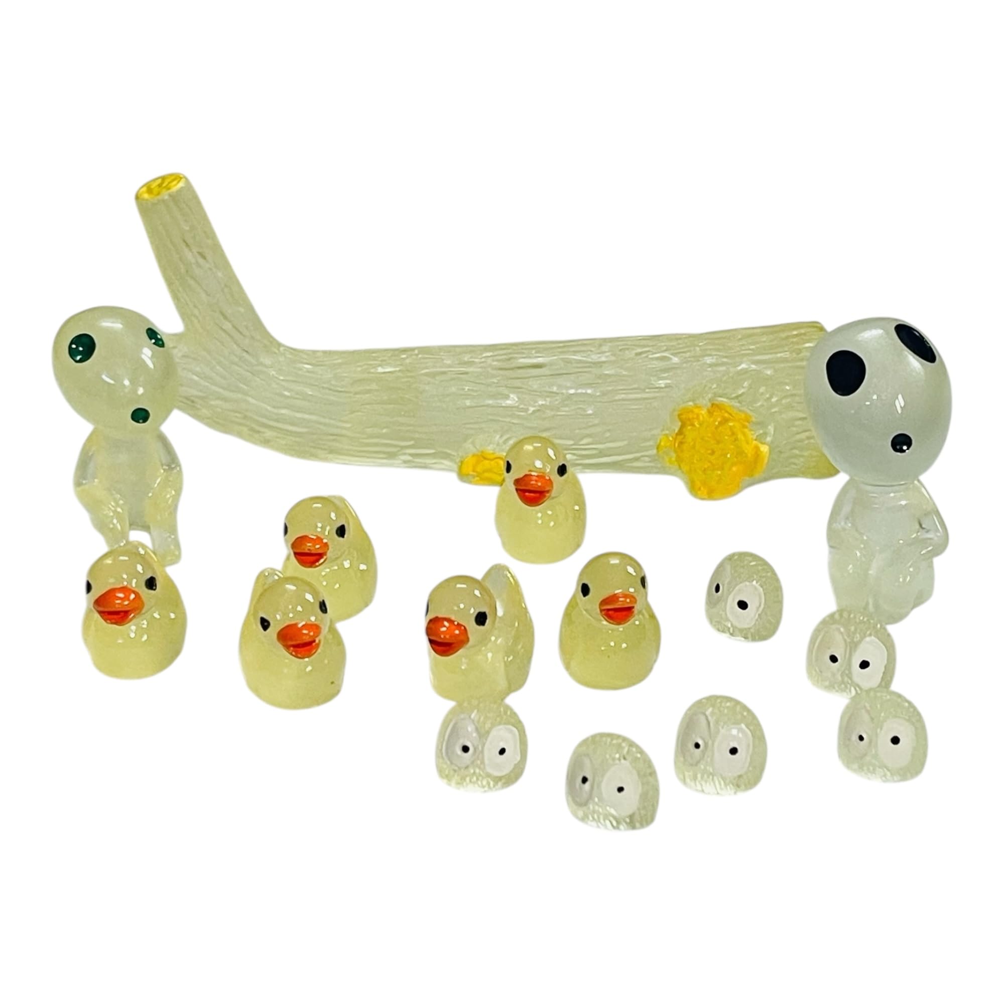 Krisah 15 pcs Resin Glow in The Dark Toys Luminous Animals Miniature Doll House Decorative Items X Small-image-10