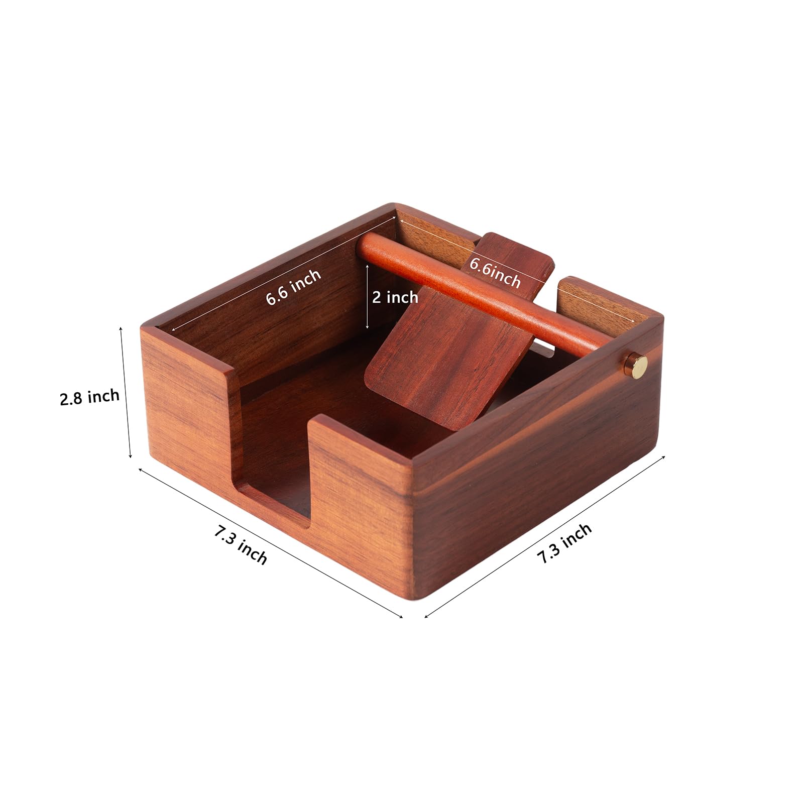 Servilletero de acacia natural para mesa, dispensador de servilletas, servilletero decorativo para bebidas para cocina, hogar, bar (acacia)