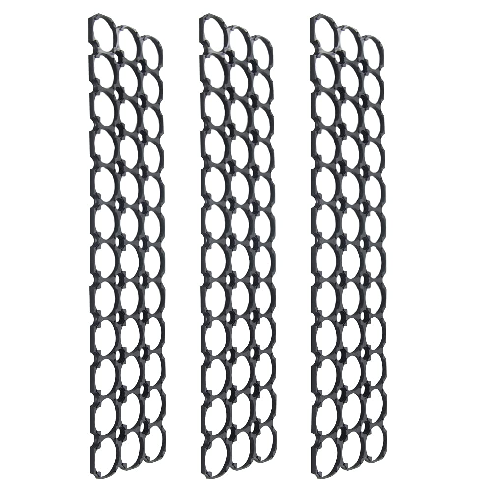Jutagoss 3Pcs 3x12 Lithium Cell Spacer Battery Plastic Holder 32650 Battery Pack Bracket for DIY Battery Pack 32.4mm/1.28 inch Hole Dia