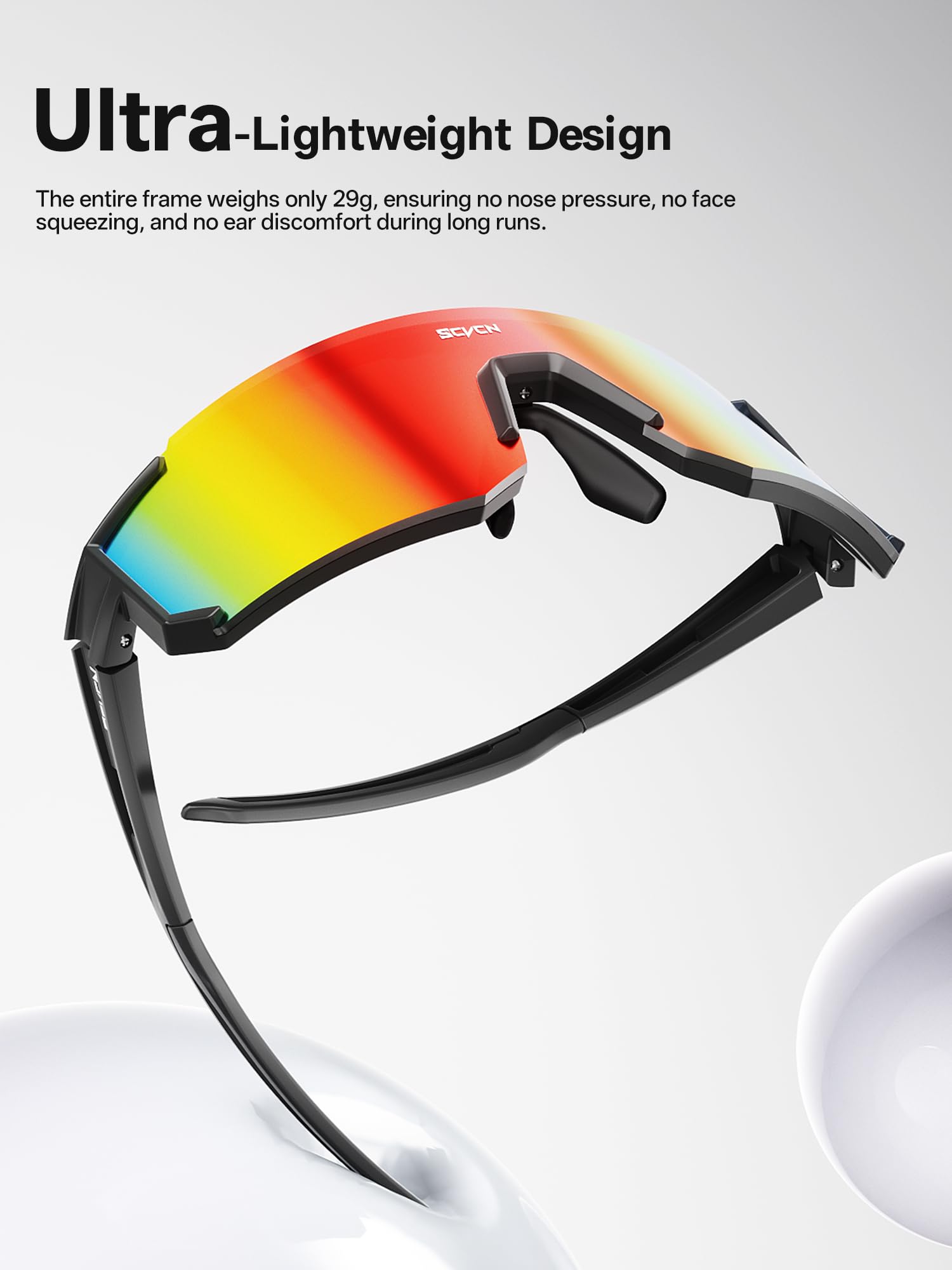 SCVCN Lunettes de cyclisme pour homme et femme, lunettes de vélo enveloppantes UV400 avec verres colorés ou photochromiques pour route, VTT, gravel et trajets quotidiens