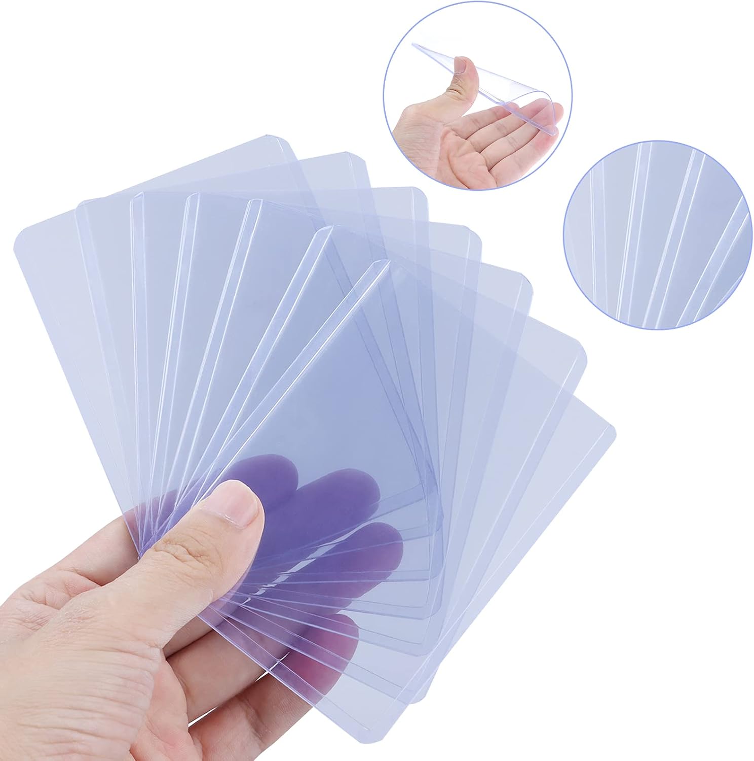 100 Pcs Topload Card Sleeves Transparent Top Loader Card Holders Protectors Thick Trading Card Top Loads Holder Easel Stands Clear Protective Sleeves Case for Baseball,Sports,Trading Cards(3x4 Inches) : Toys & Games