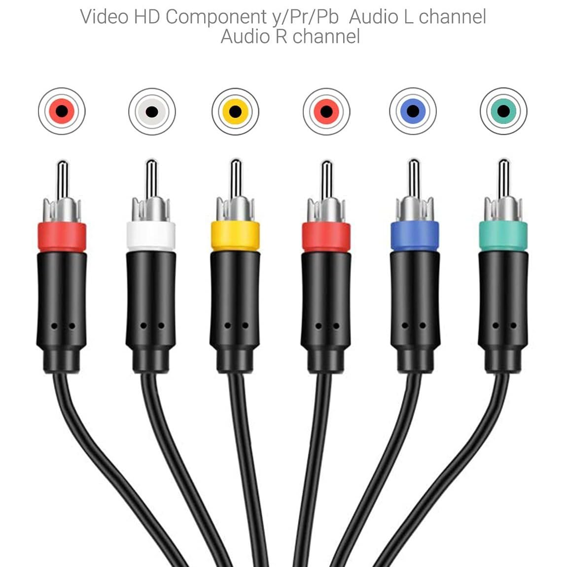 Premium Ypbpr Component Video Cable for PS2/3 with True Ypbpr HD Signal Output