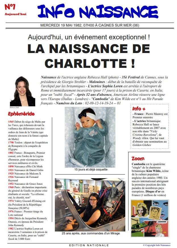 Infonaissance - Journal de naissance personnalisé de 16 pages avec vos photos – Image 6