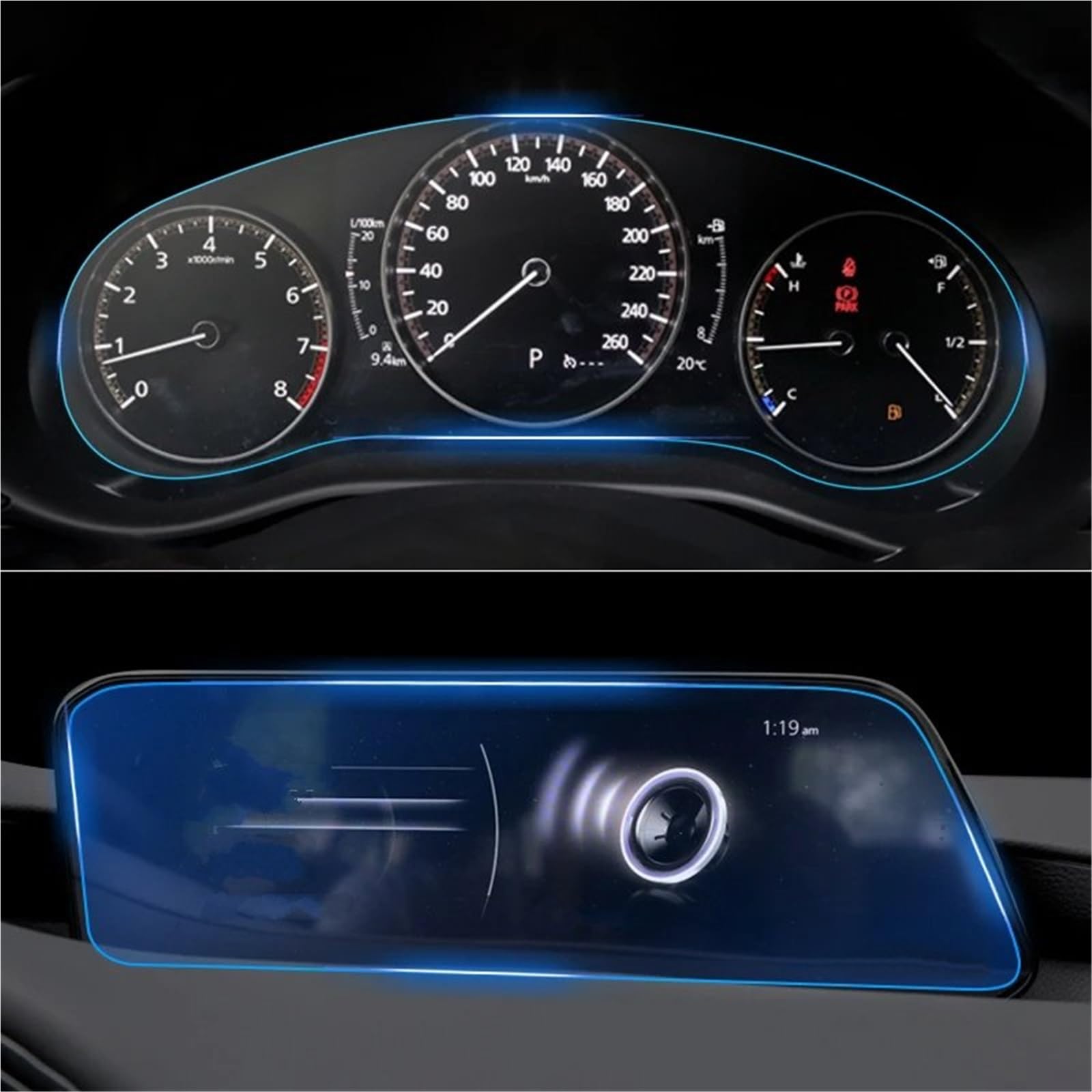 Para Mazda 3 BP CX-30 CX30 2019 2020 2021 2022 2023 2024 2025 película para salpicadero de coche