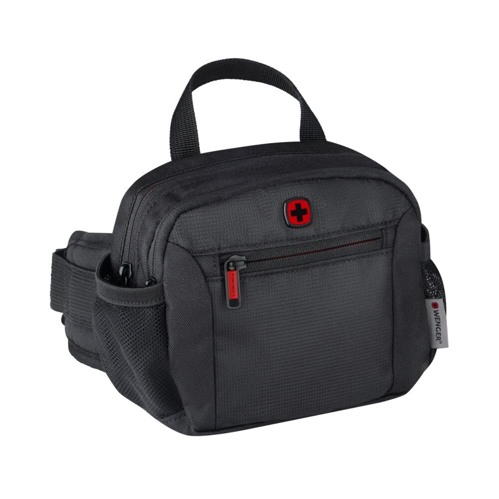 WENGER Gürteltasche, Bauchtasche, Reise-Accessoire, Schmal, Damen Herren, Schwarz, 611875