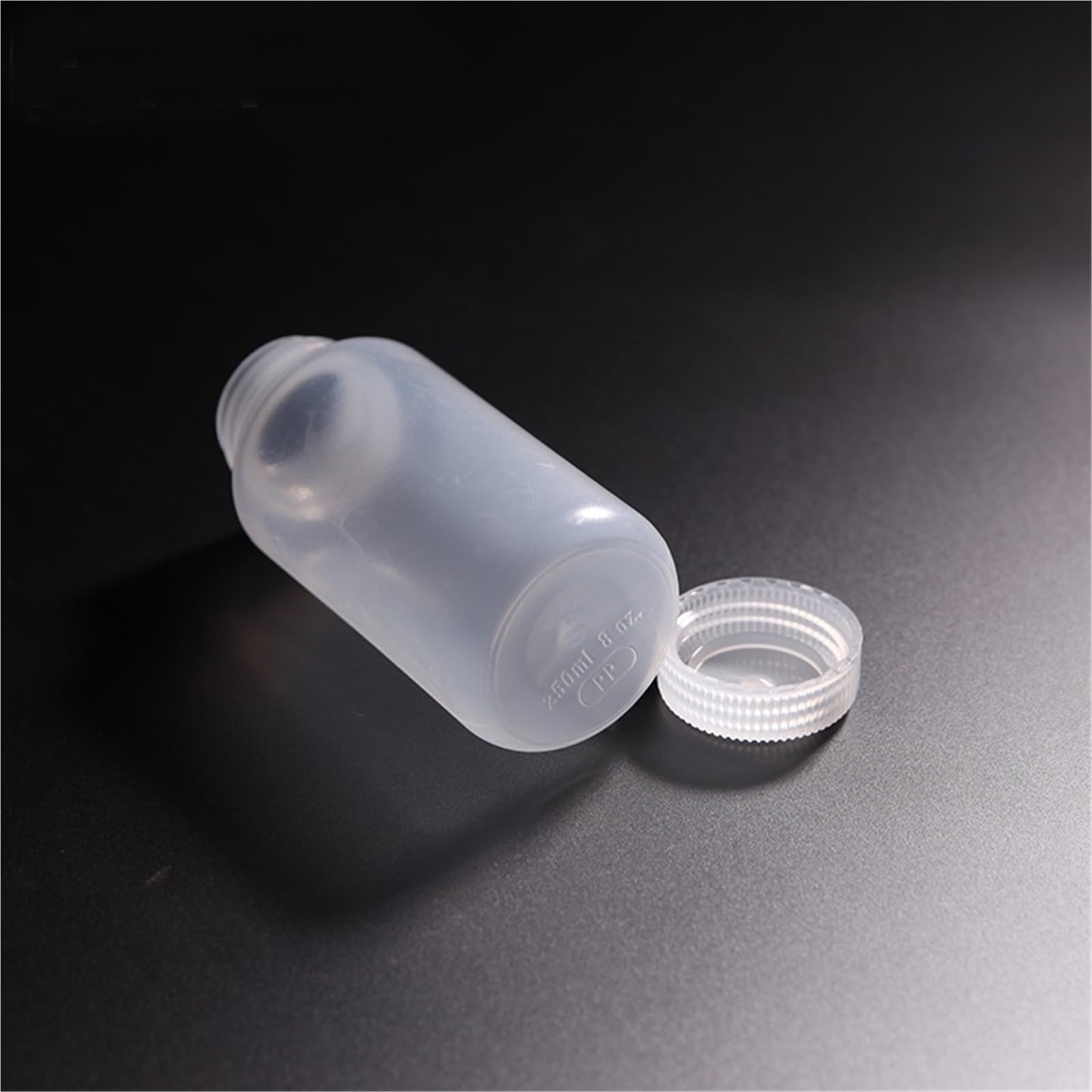 Frascos de plástico translúcidos, Botella de reactivo de Laboratorio de Boca Ancha, Botella de Boca Salvaje PP, Polipropileno de Calidad alimentaria(125mL 10pcs)