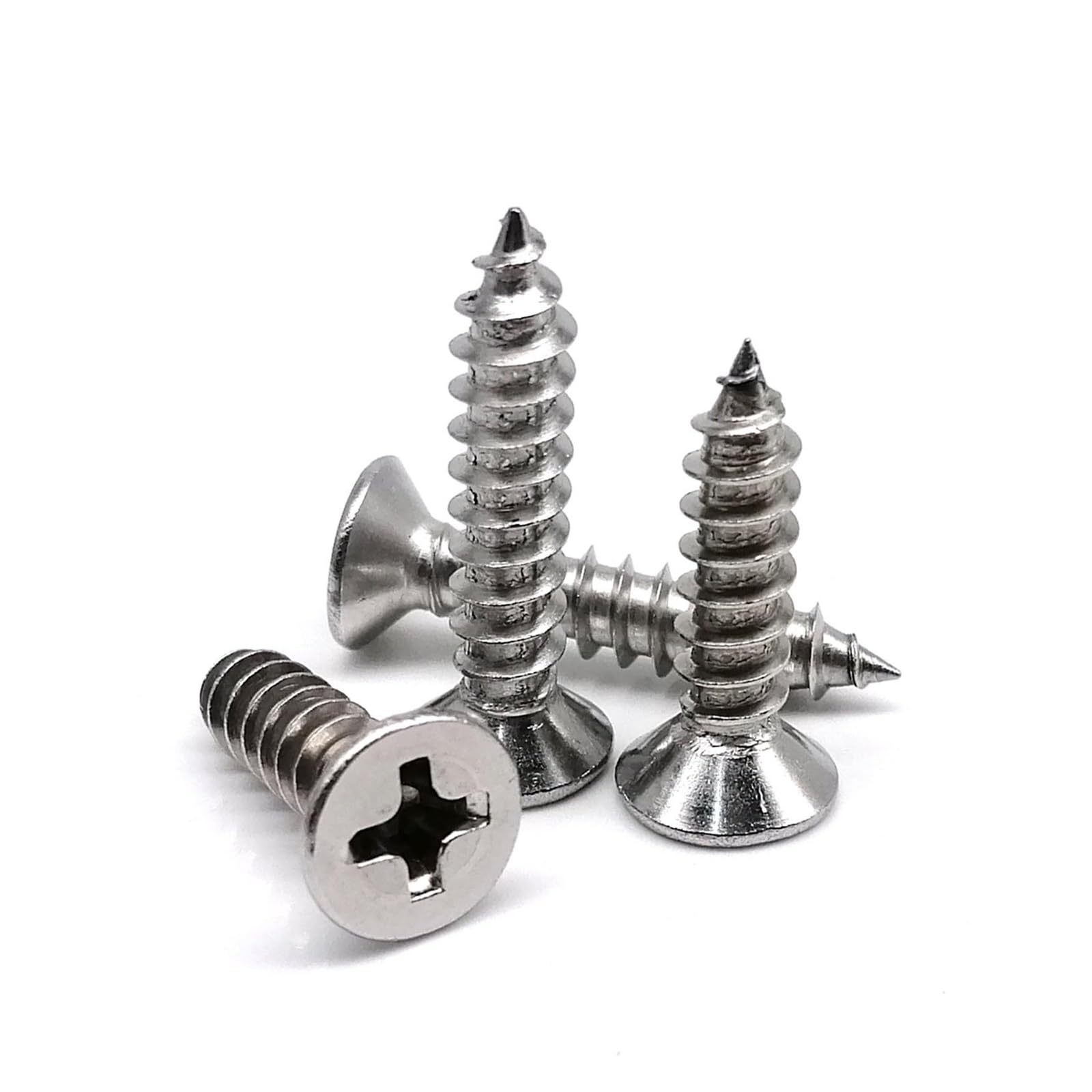 1 caja Mini juego de mezcla de tornillos autorroscantes de cabeza avellanada plana de acero inoxidable 304(M3)