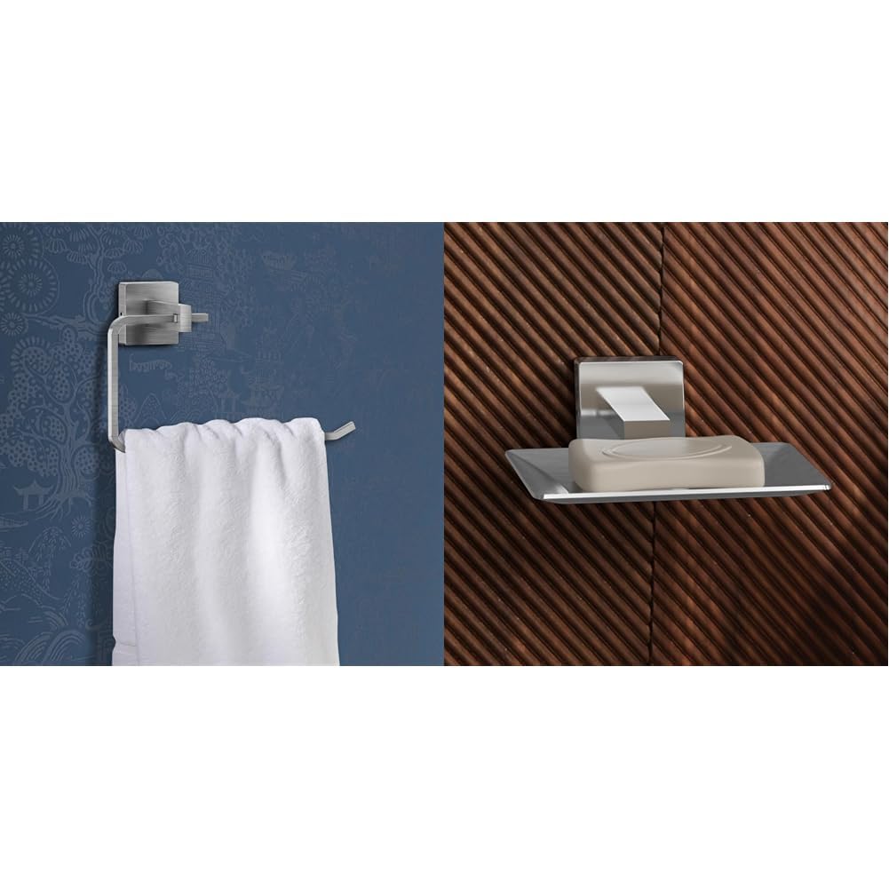 Kohler Towel Ring, SS304 Stainless Steel, 2 Years Warranty, Brushed Steel Finish, 22.1cm x 6.25cm x