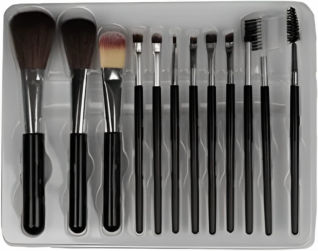 Premium-Make-up-Pinsel-Set mit 12 Stück, für professionelle Party, Make-up, Foundation, Lidschatten, Ebbrow, Mascara-Pinsel, Gesichtspuderpinsel (mehrfarbig)