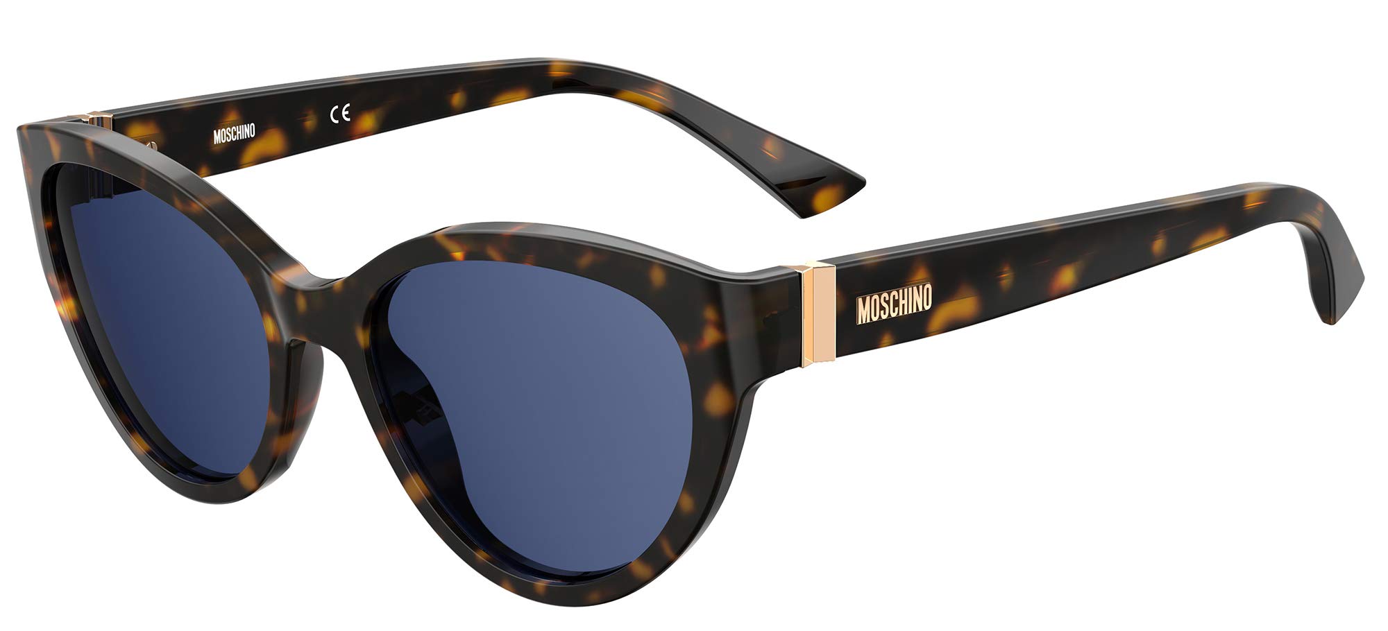 Moschino Women's Brown Mos065/S Dark Havana/Blue 55/19/140 Sunglasses