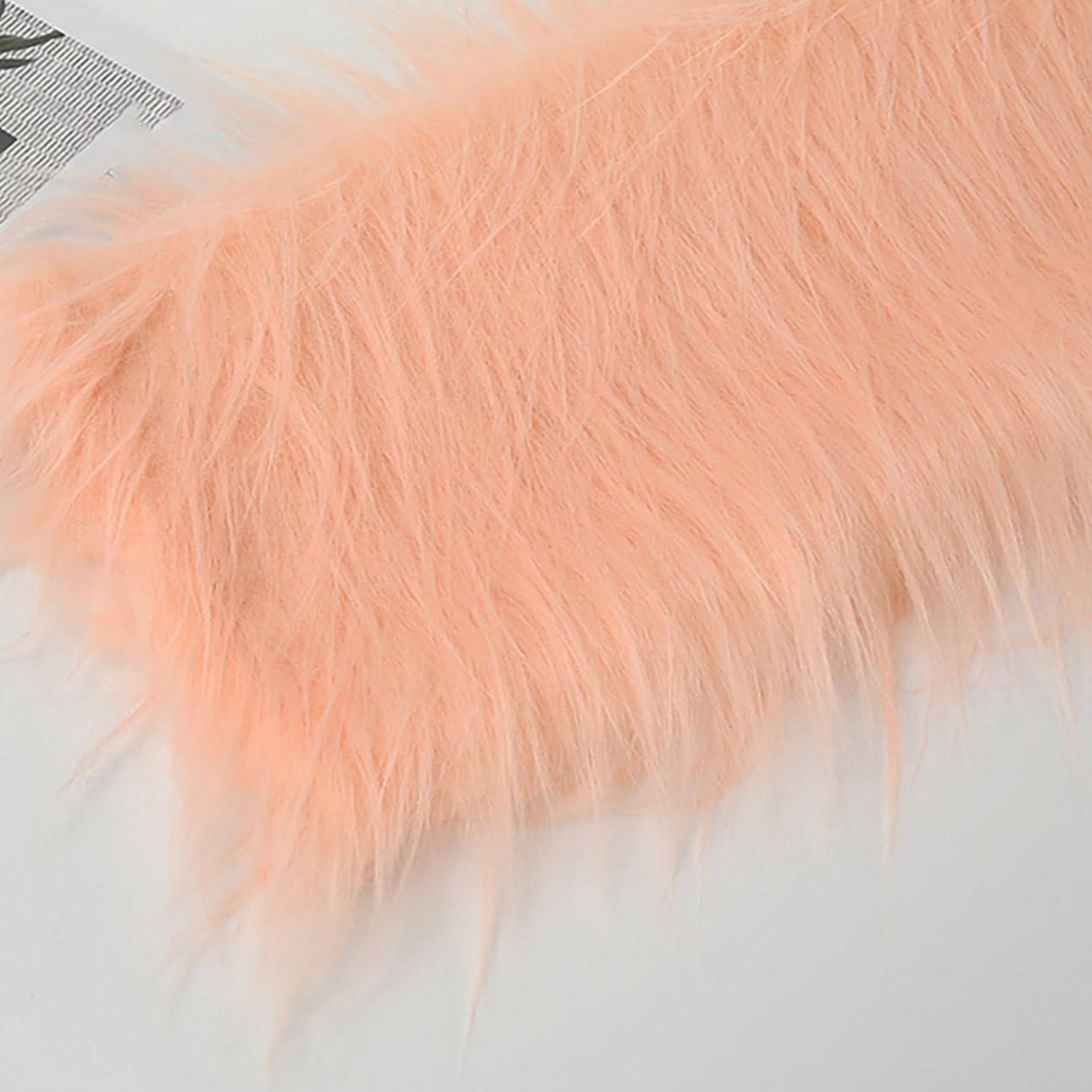 Long Pile 12cm Faux Fur Fabric Fluffy Furry Plush Material for Gnomes Beard Santa Claus Hair Christmas Decoration Dwarf Cosplay Costume DIY Craft 50 Colors(Size:180x50cm,Color:Orange Pink)