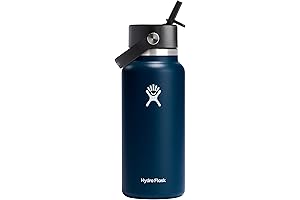 HydroFlask 32 Oz Wide Mouth Vacuum Insulated Stainless Steel Water Bottles with...