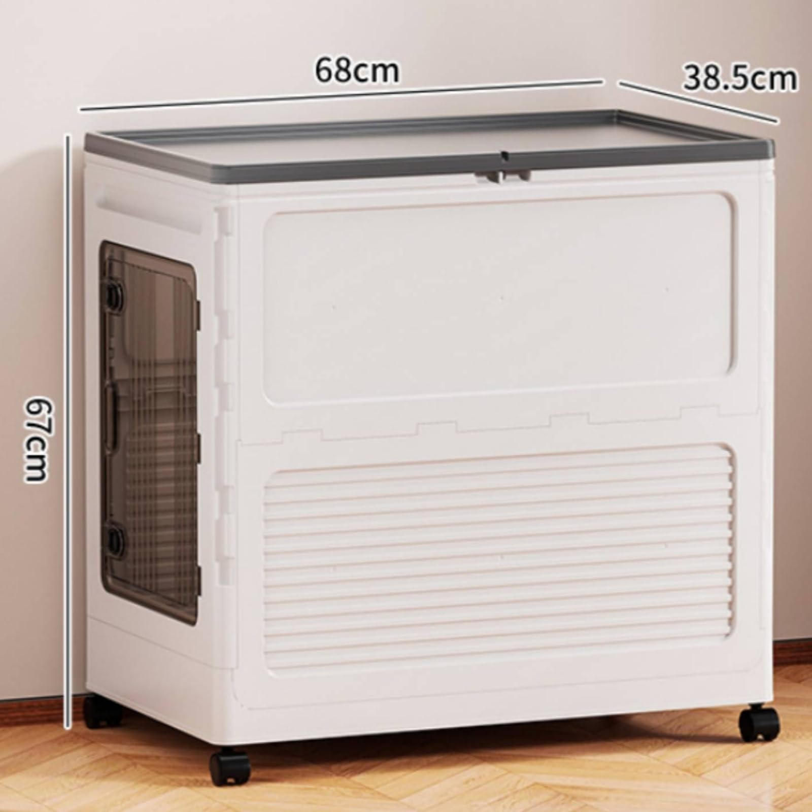Armoire Rangement pr Vêtemen Gain Place Armoire en Polypropylène Résistant à la Pssière Caisse Pliable en Plastique