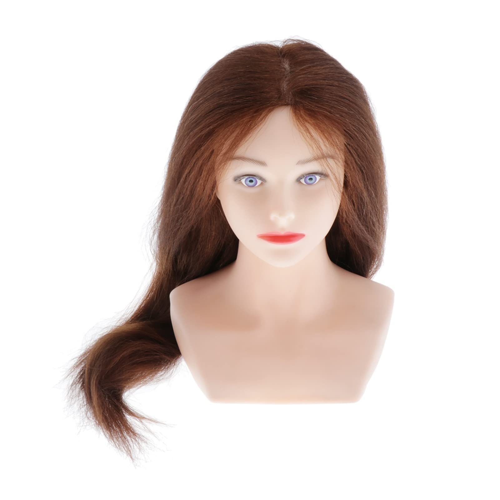 Mannequin Head, 27 cali Długie włosy Kosmetyki Manekin Manekin Głowy Model Fryzjerstwo Stylizacji Praktyka Szkolenia Lalki Głowy(Beige)