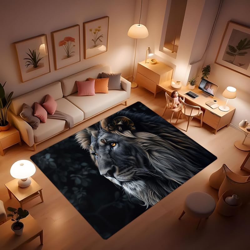 Tapete decorativo estampado de león 24x36 pulgadas miniatura 1