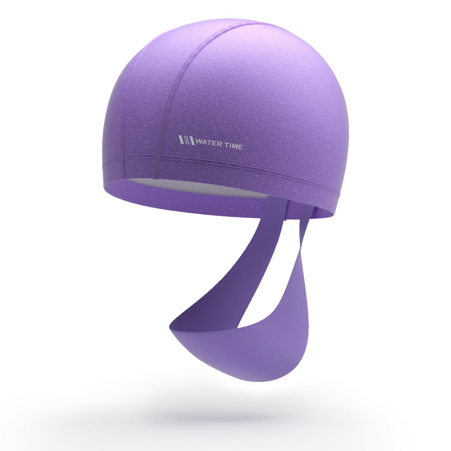 WATER TIME Starlight Waterproof Silicone Swim Cap with Headband, Purple