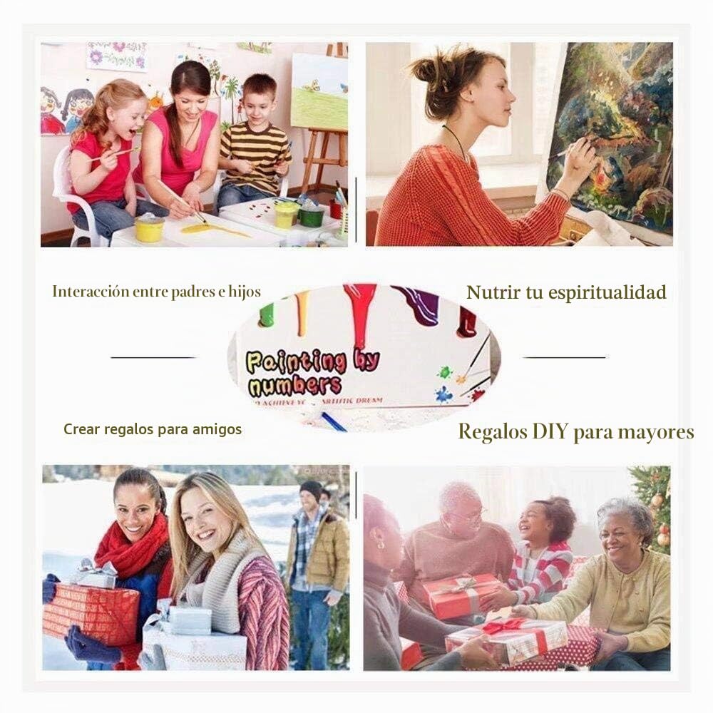 Uiujiij Kit De Pintura Por Números Para Adultos – Lienzo De 40x50 Cm Con La Obra ‘La Dama Con Perro’ De Sorolla, Incluye Pinceles Y Pinturas Acrílicas No Tóxicas