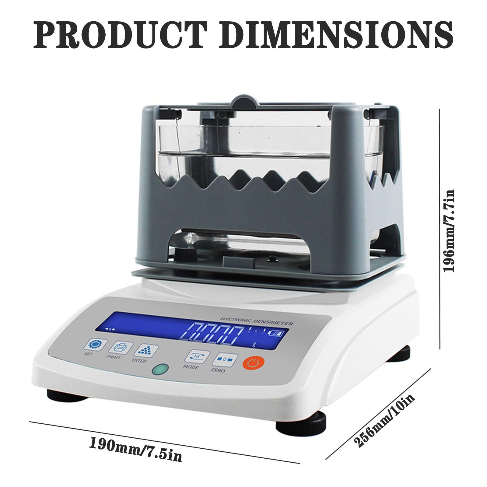 Medidor electrónico de Densidad de sólidos, densímetro Digital de Alta precisión, comprobador Digital de Densidad de sólidos, comprobador de pureza de Oro para Laboratorio Industrial,300A