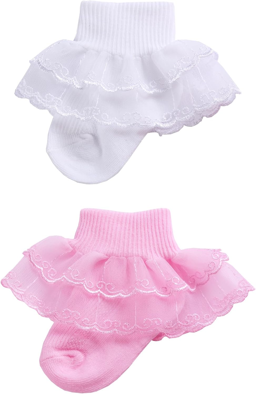 Little Baby Girl Princess Lace Ruffles Socks Set - Image 2