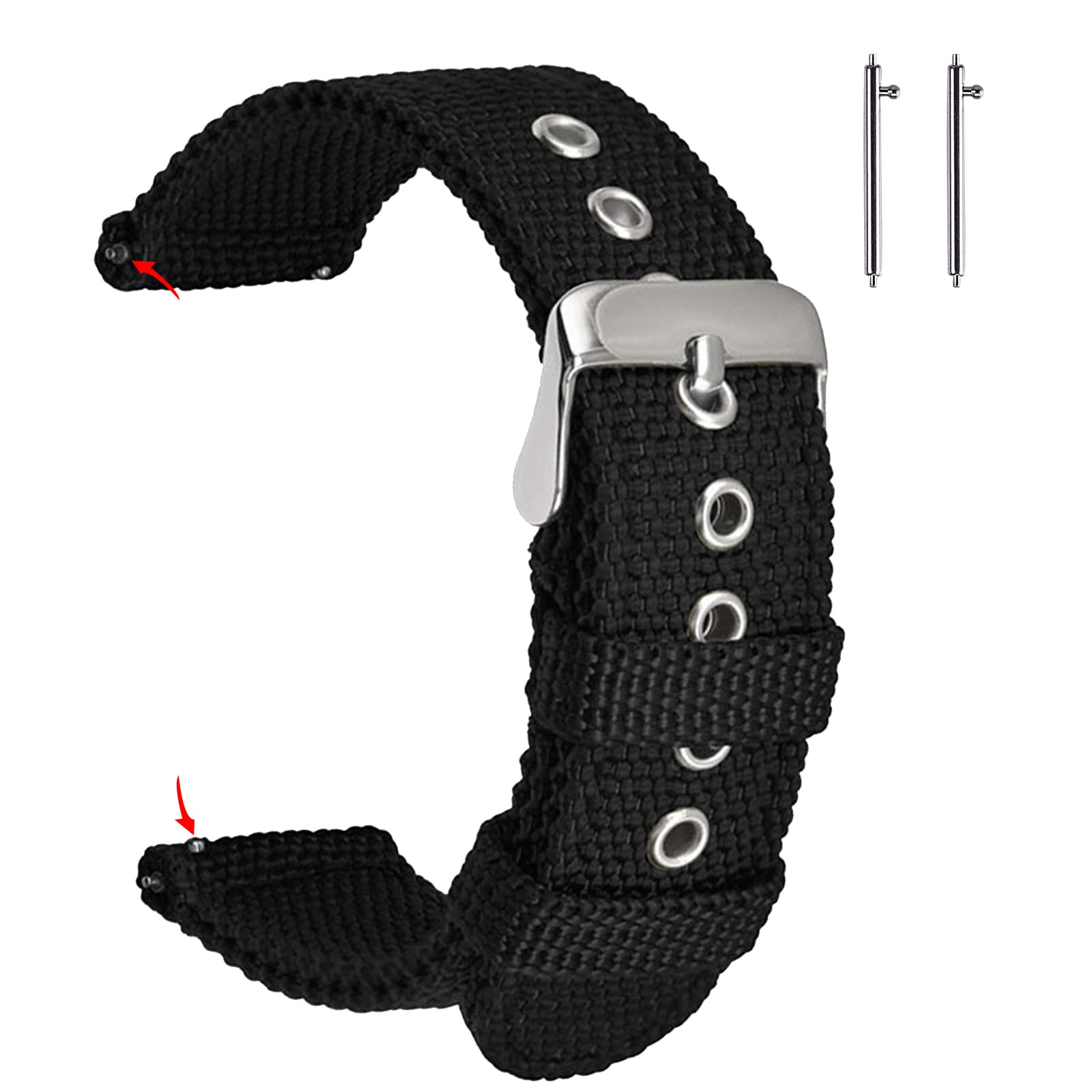 uEmoh Nylon Watch Straps, Quick Release Nylon Watch Bands for Men Women, Watch Band of Multiple Colors & Width(16mm,18mm, 20mm, 22mm)