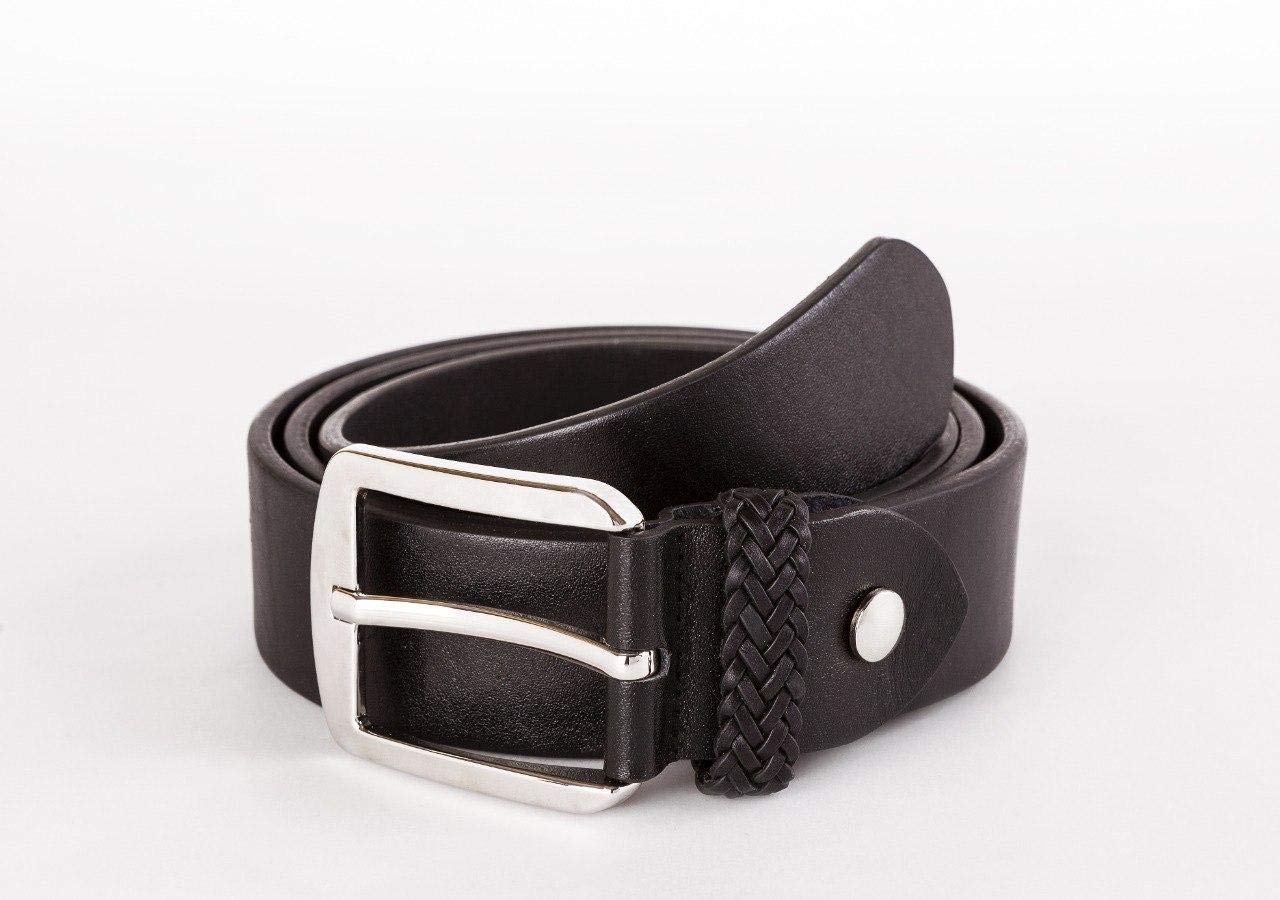 Heruk Mens Belt, Genuine Top Bulliant Leather With Classic Buckle, Two Layer Leather Belt