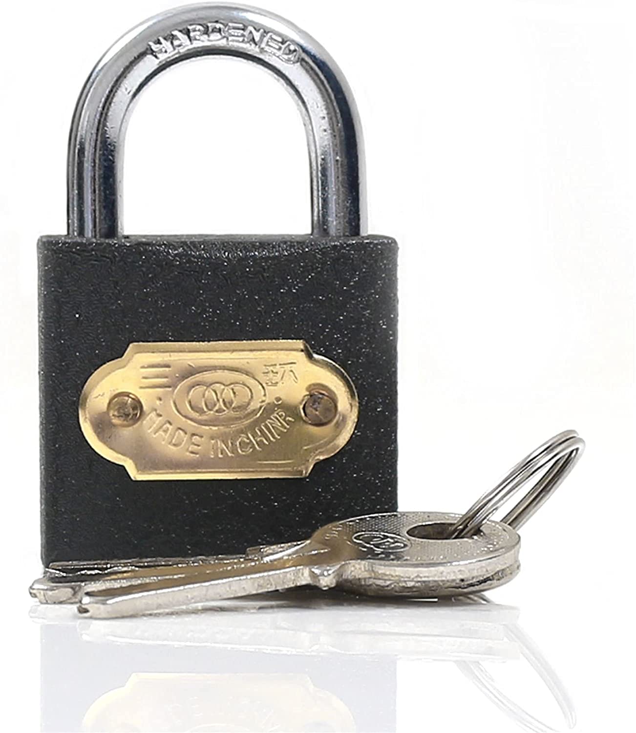 Merriway® BH01690 Tri-Circle Heavy-Duty Cast Iron Padlock, 30mm (1.3/16 inch) - Black