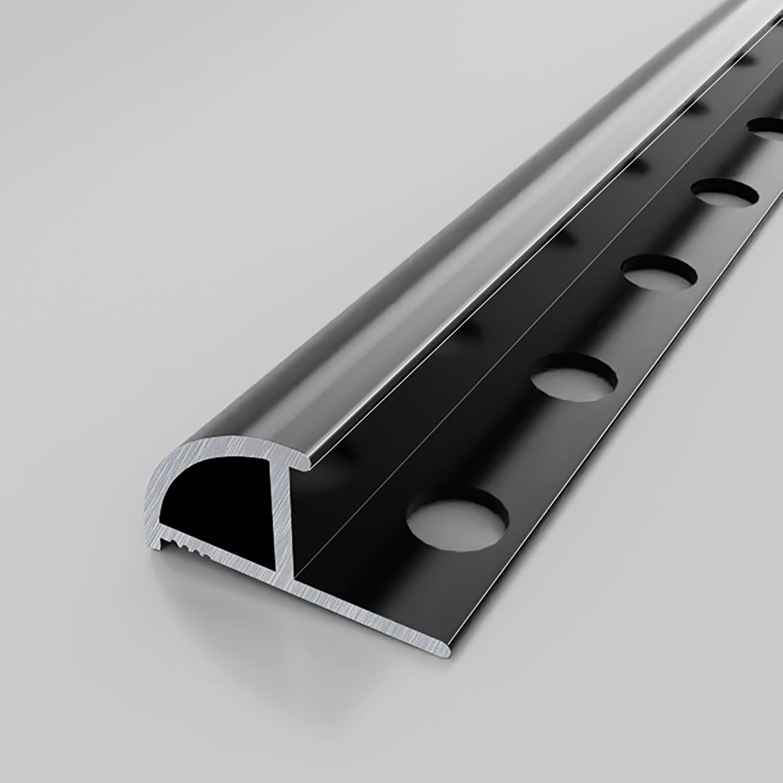 Protectores de esquina negros de 12,2 mm para evitar roturas en azulejos de baño y cocina