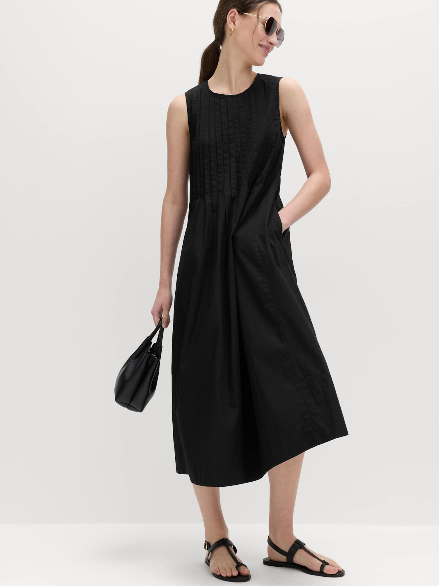 Marks & Spencer Robe midi Coupe décontractée Pur Coton nervuré