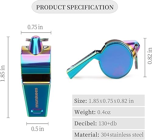 Miniatura 6 de Silbato de gran volumen al aire libre de las mercancías 304 de la prevención del desastre del silbato