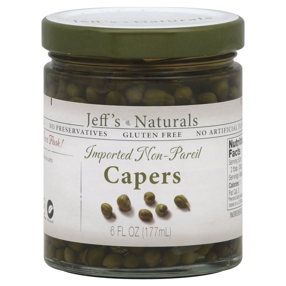 Jeff's Naturals Imported Non Pareil Capers, 6 Ounce - 6 per case.