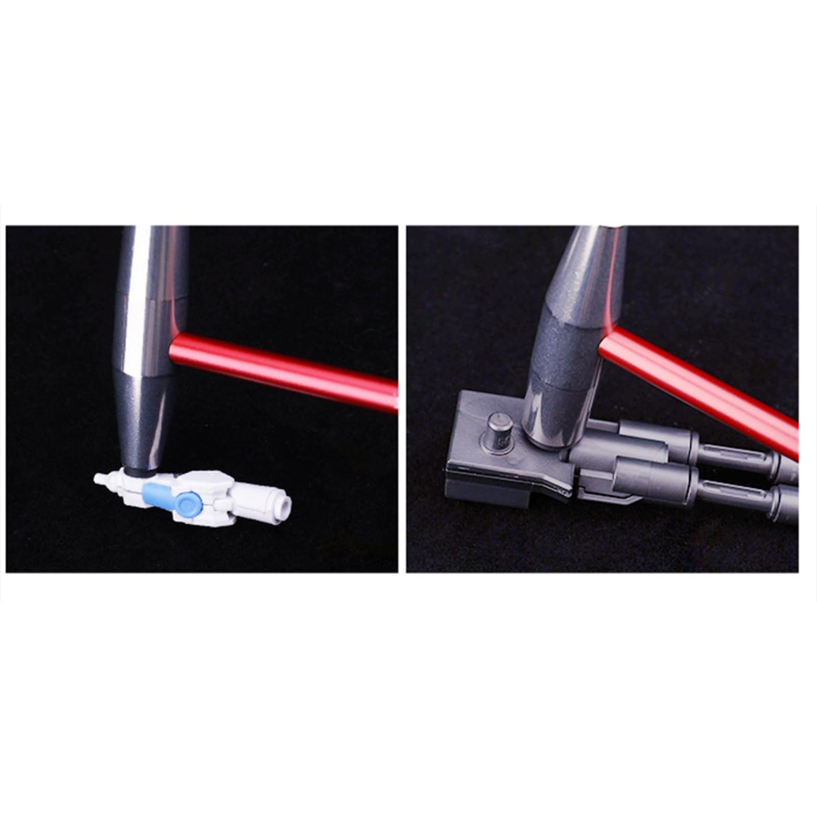 Nishiyuenyi Small Hammer for Crafts Mini Mallet Double Head Lightweight Hand Tool Jewelry Hammer for Toys Woodworking Jewelry Making DIY, Red