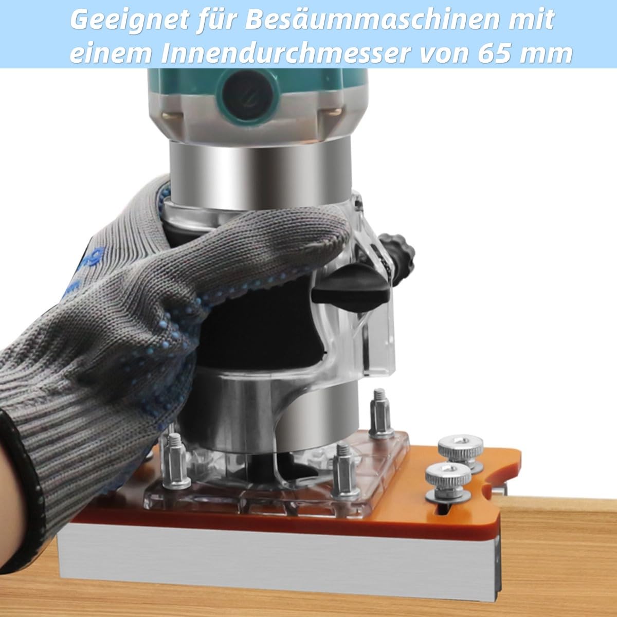 Base De Fraisage En Alliage D'aluminium Pour Défonceuse - Fente Invisible 2 En 1, Diamètre Intérieur 65 Mm