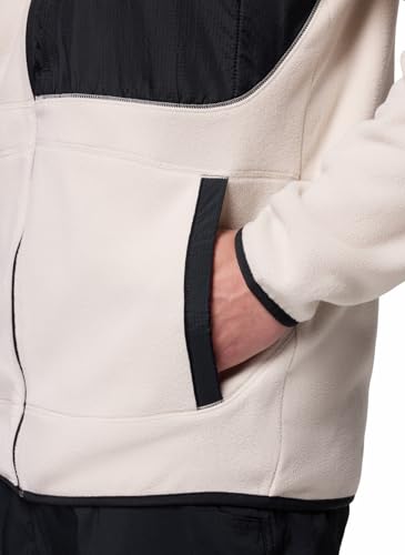 Columbia Fast Trek Overlay Veste polaire zippée pour homme Gris foncé/noir Taille S