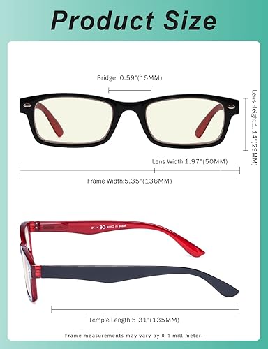 Miniatura 4 de Eyekepper Bisagras de resorte Protección UV,Antideslumbrante,Anti rayos azules,Lentes resistentes a los arañazos Lectores de lentes de lectura para