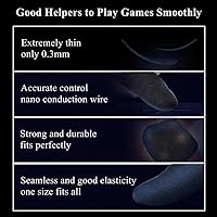 Vista 7 de Guantes de juegos para manos sudorosas – Guantes de alta sensibilidad anti-sudor transpirables sin costuras para pantalla táctil con mangas