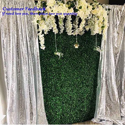 Lqiao 4Ftx10Ft Silver Sequin Backdrops,Glitter Sequin Curtain,Wedding Photo Booth Backdrop,Photography Background,Christmas Decoration #TOP2