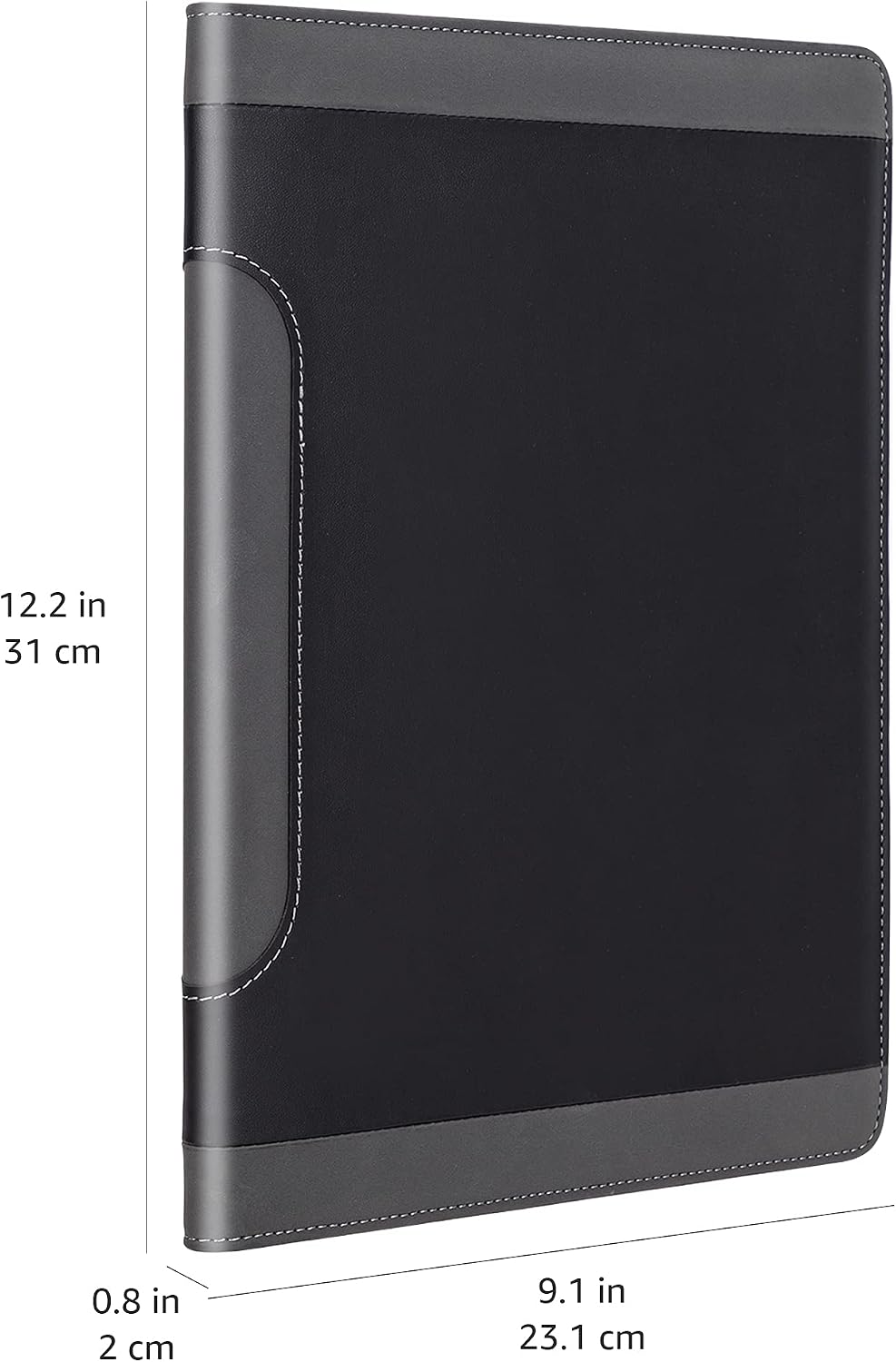 Amazon Basics Professional Padfolio with Interior Organizer and Refillable Notepad, Grey