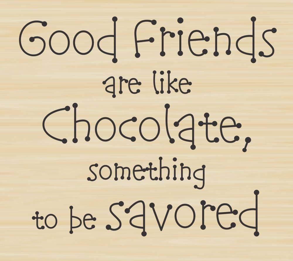 Savor Good Friends Greeting Rubber Stamp by DRS Designs - Made in USA