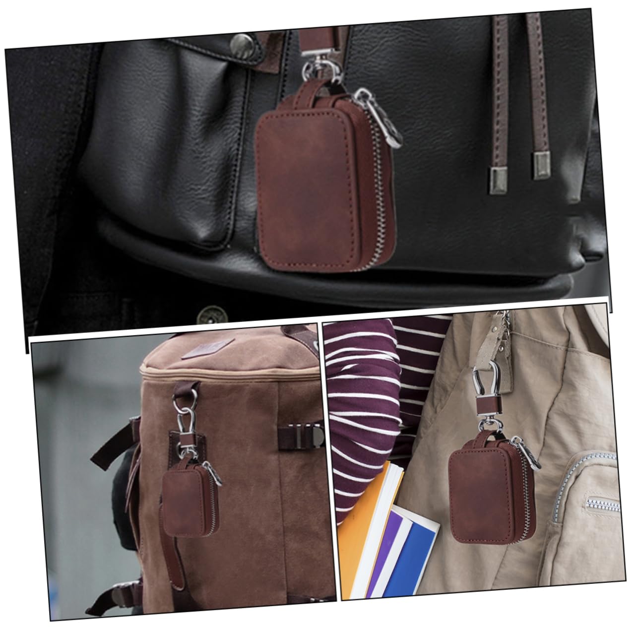 Mikikit 5stücke Earphone Case Cover Mit Buckle Tragbare Und Kratzfeste Aufbewahrung Für Kompatibel Praktisch Und Sicher Kaffee Farbe