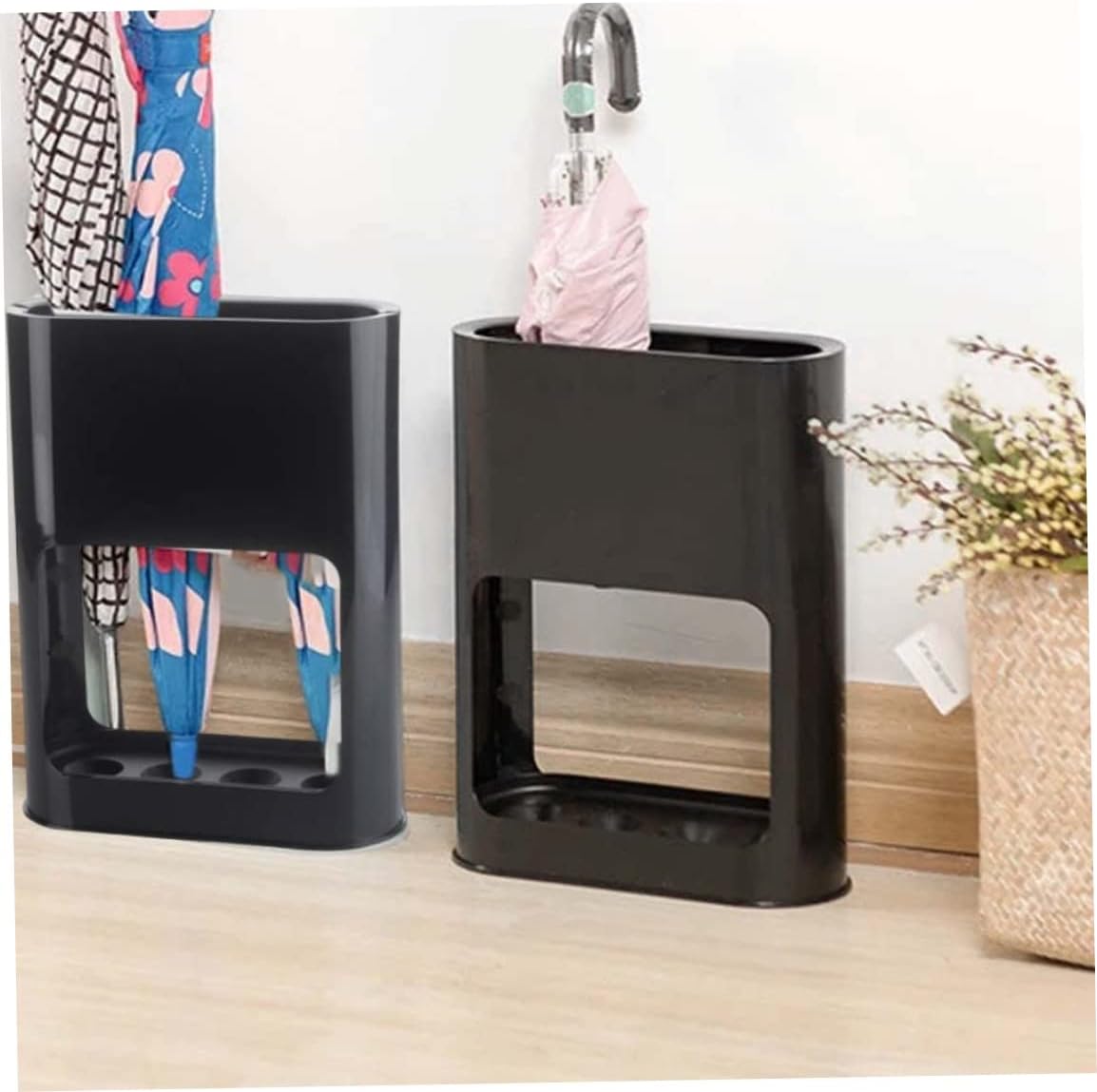 Umbrella Stand Entryway Umbrella Holder Umbrella Storage Rack with Removable Drip Tray Black,Umbrella Holder